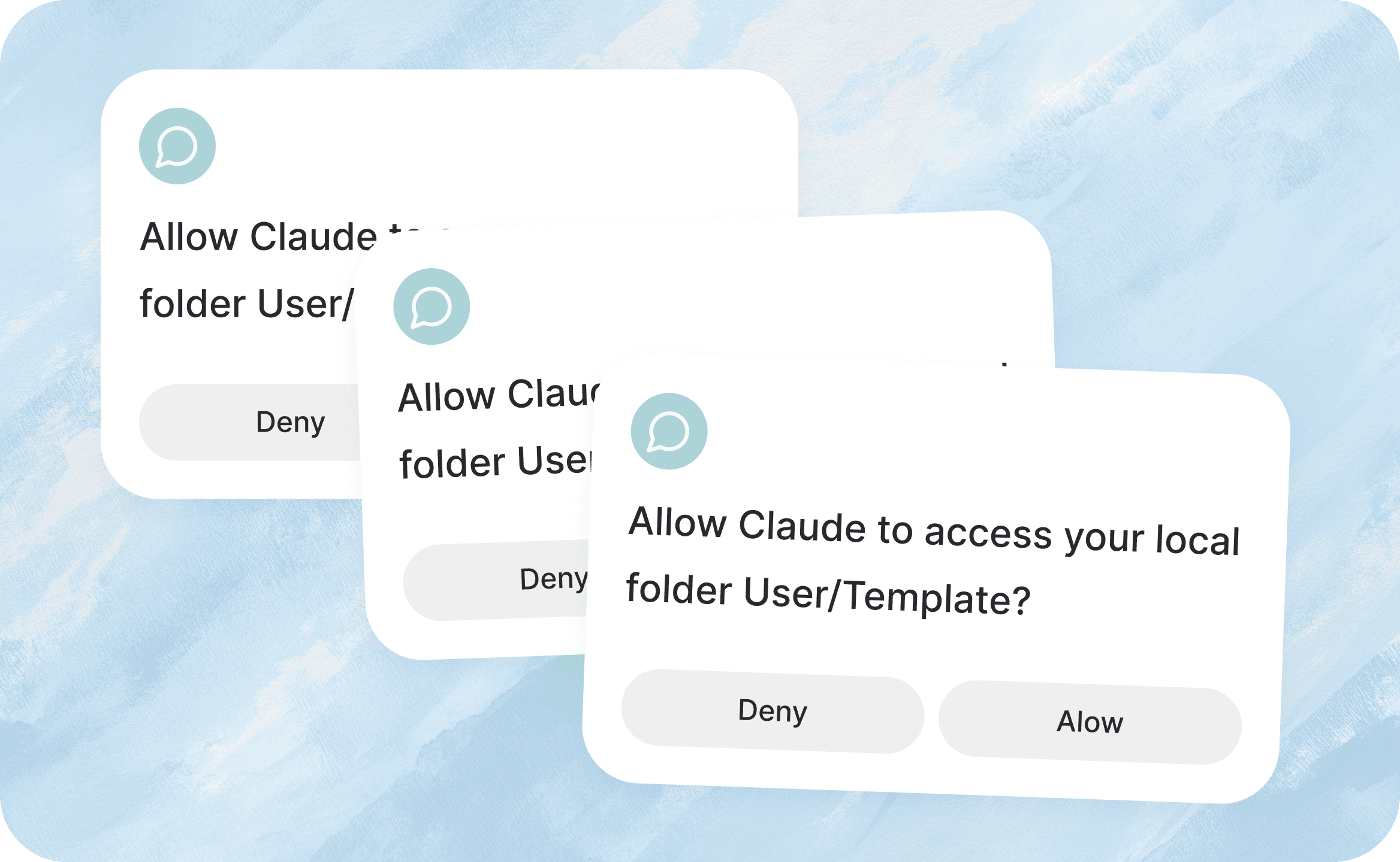 Stacked Voice Cursor notification permission cards